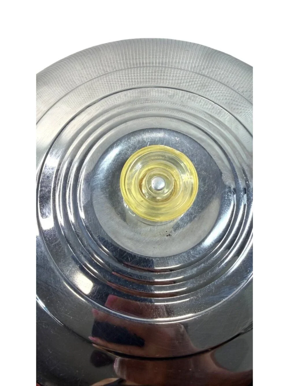 Vintage Mid-Century Modern Chrome Cake Dome and Tray Set.